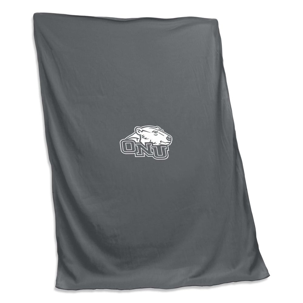 Ohio Northern Charcoal Sweatshirt Blanket (Screened) - Logo Brands - Flyclothing LLC