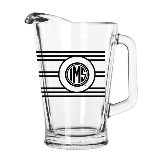 Indy Speedway 60oz Multi Stripe Glass Pitcher