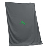 North Texas Word Mark Charcoal Sweatshirt Blanket (Screened)
