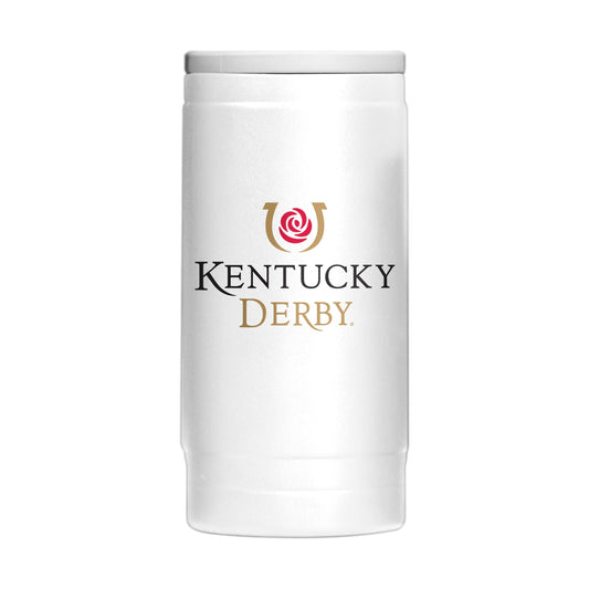 Kentucky Derby White 12oz Slim Can Coolie - Logo Brands - Flyclothing LLC