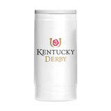 Kentucky Derby White 12oz Slim Can Coolie - Logo Brands - Flyclothing LLC