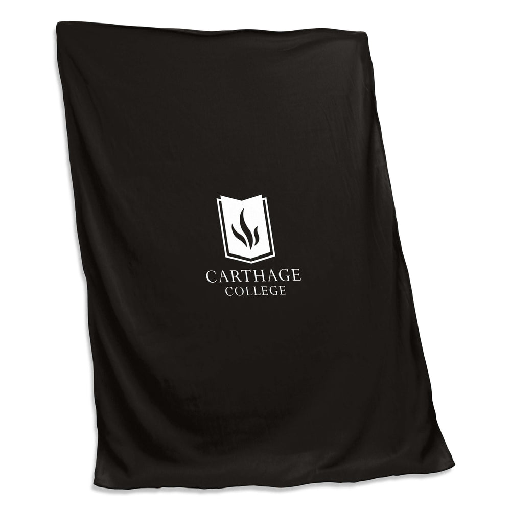 Carthage College Black Sweatshirt Blanket (Screened) - Logo Brands - Flyclothing LLC