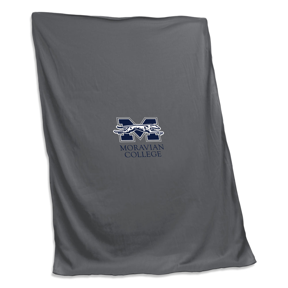 Moravian University Charcoal Sweatshirt Blanket (Screened)