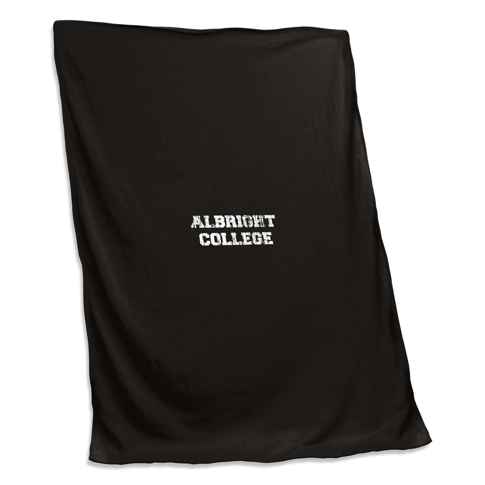 Albright College Black Sweatshirt Blanket (Screened)