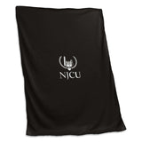 New Jersey City Black Sweatshirt Blanket (Screened) - Logo Brands - Flyclothing LLC