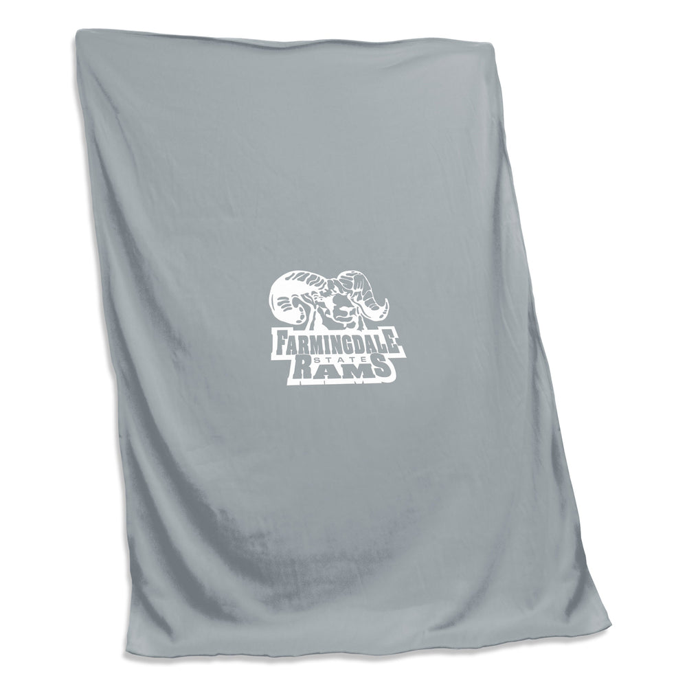 Farmingdale State College Gray Custom Screenprinted Sweatshirt Blanket