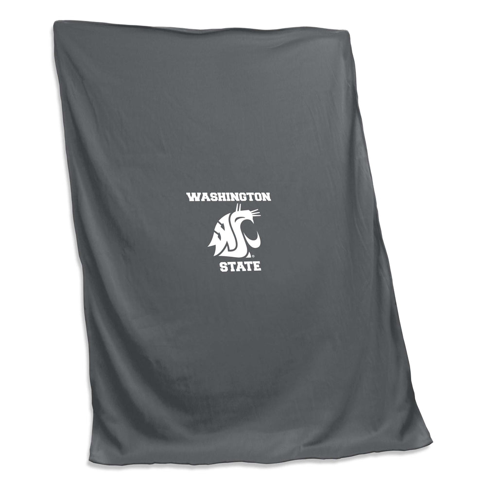 WA State Wash/ Mascot/ State Charcoal Sweatshirt Blanket (Screened) - Logo Brands - Flyclothing LLC