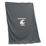 WA State Wash/ Mascot/ State Charcoal Sweatshirt Blanket (Screened) - Logo Brands - Flyclothing LLC
