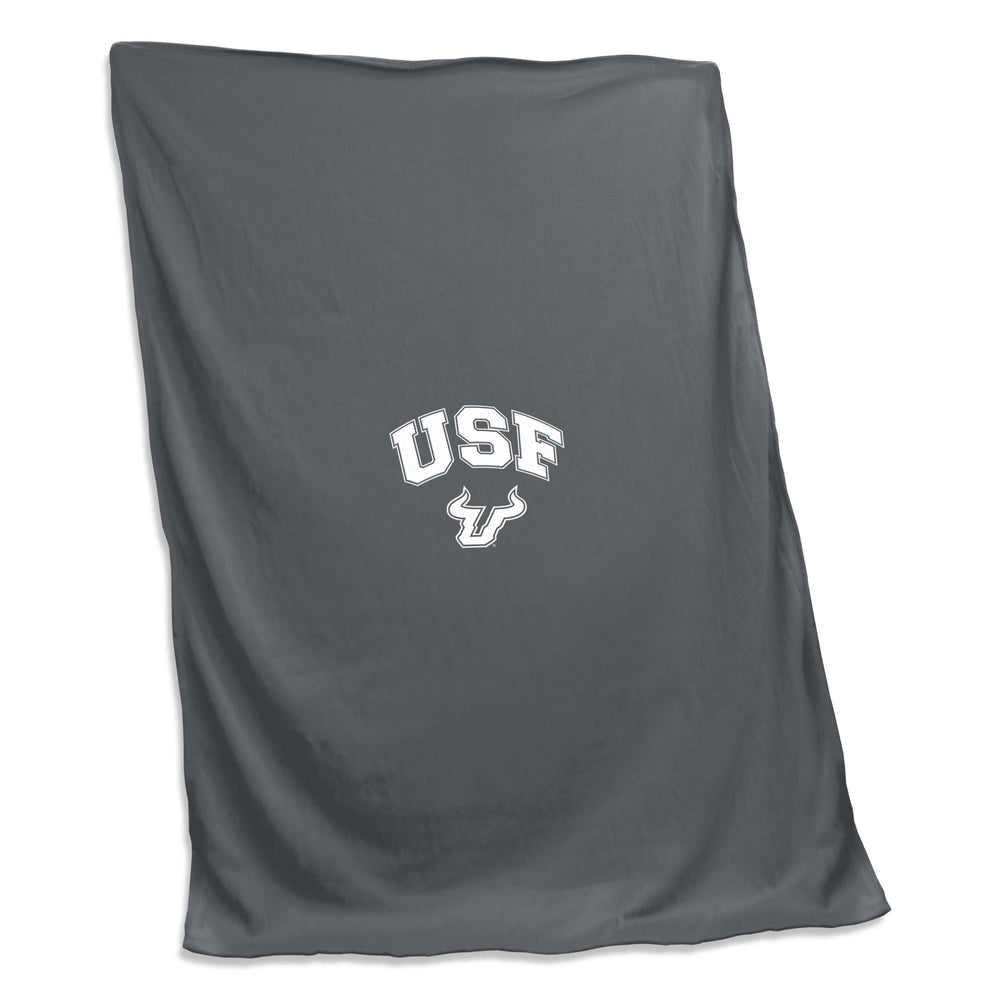 South Florida White Logo Charcoal Sweatshirt Blanket (Screened) - Logo Brands - Flyclothing LLC