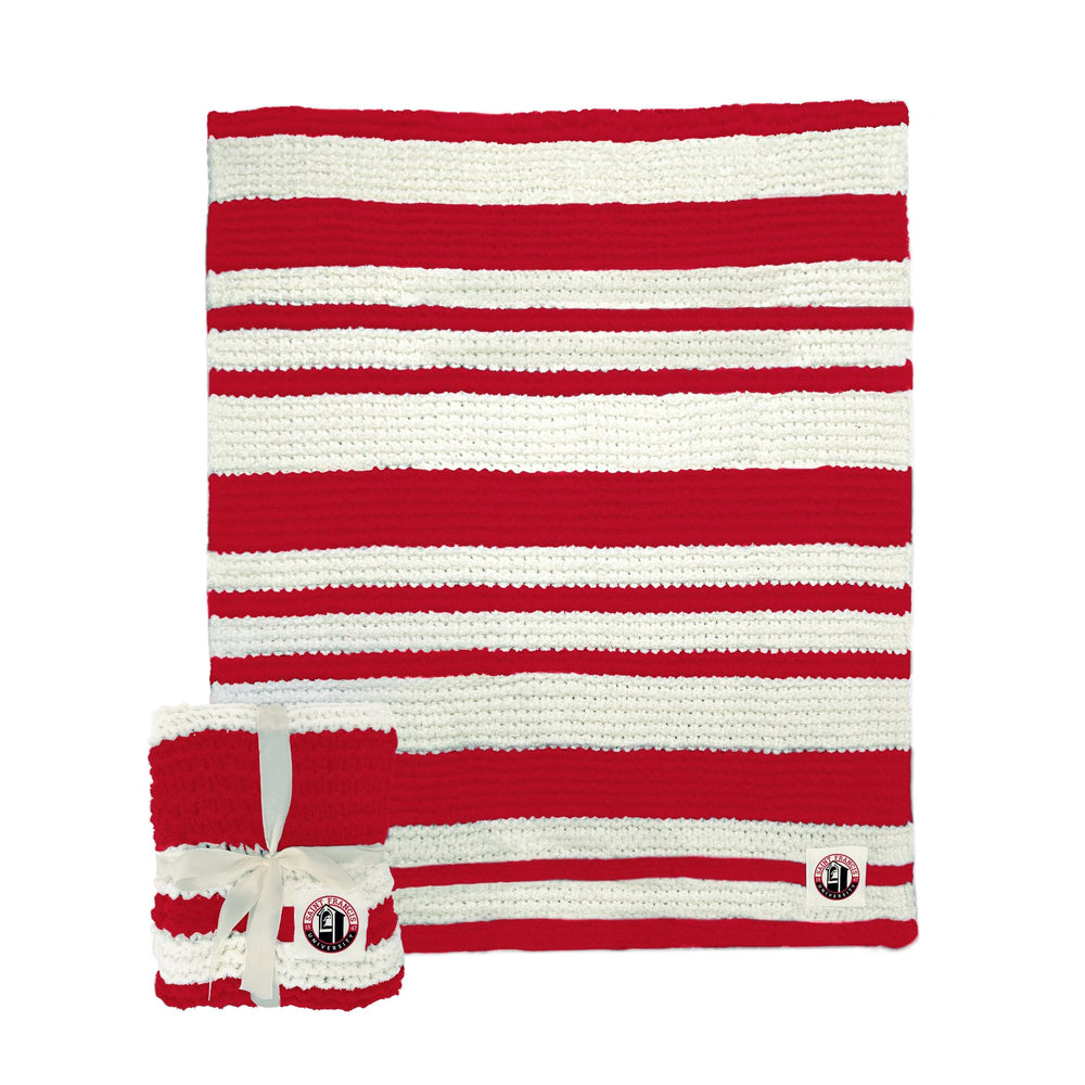 St. Francis University Red Cable Knit Throw - Logo Brands - Flyclothing LLC