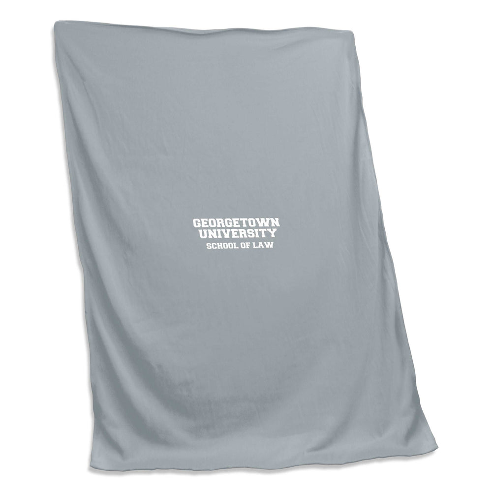 Georgetown Law Gray Sweatshirt Blanket (Screened) - Logo Brands - Flyclothing LLC