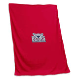 St Josephs College NY Red Sweatshirt Blanket (Screened) - Logo Brands - Flyclothing LLC