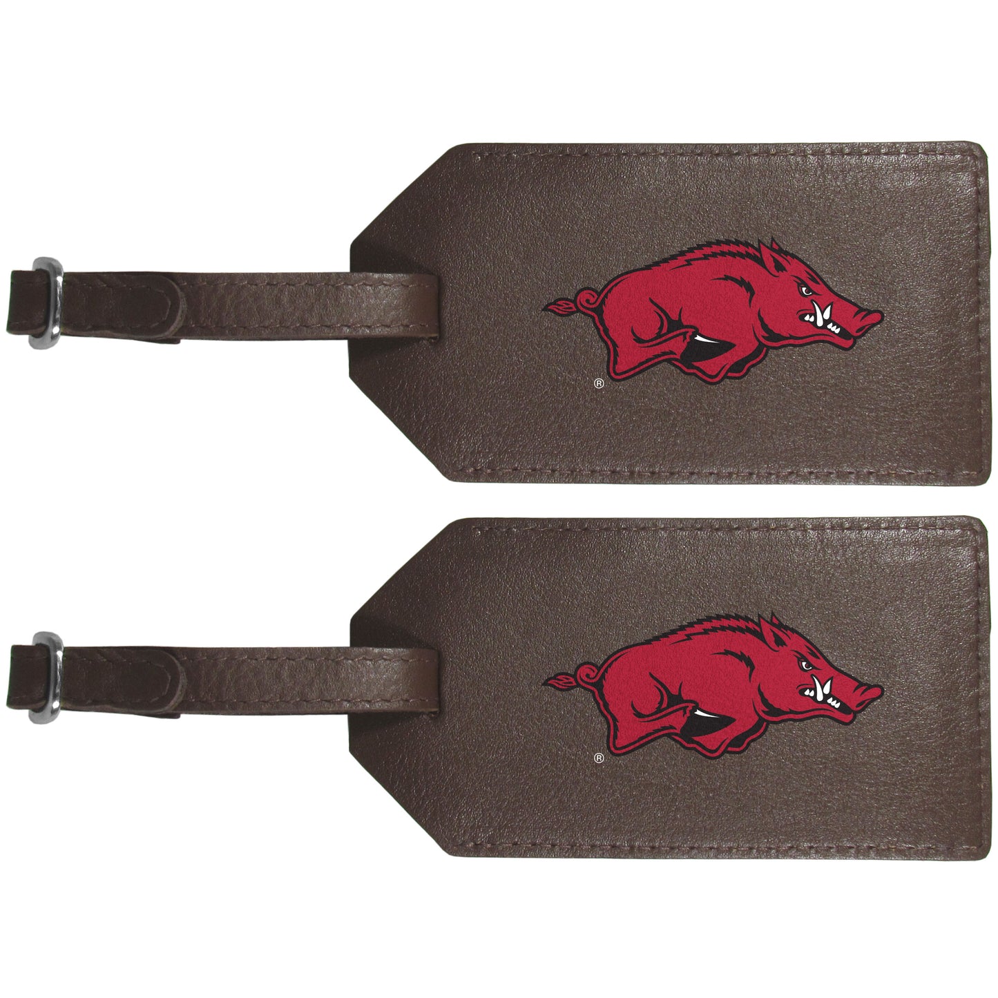 Arkansas Razorbacks Leather Luggage Strap, 2pk