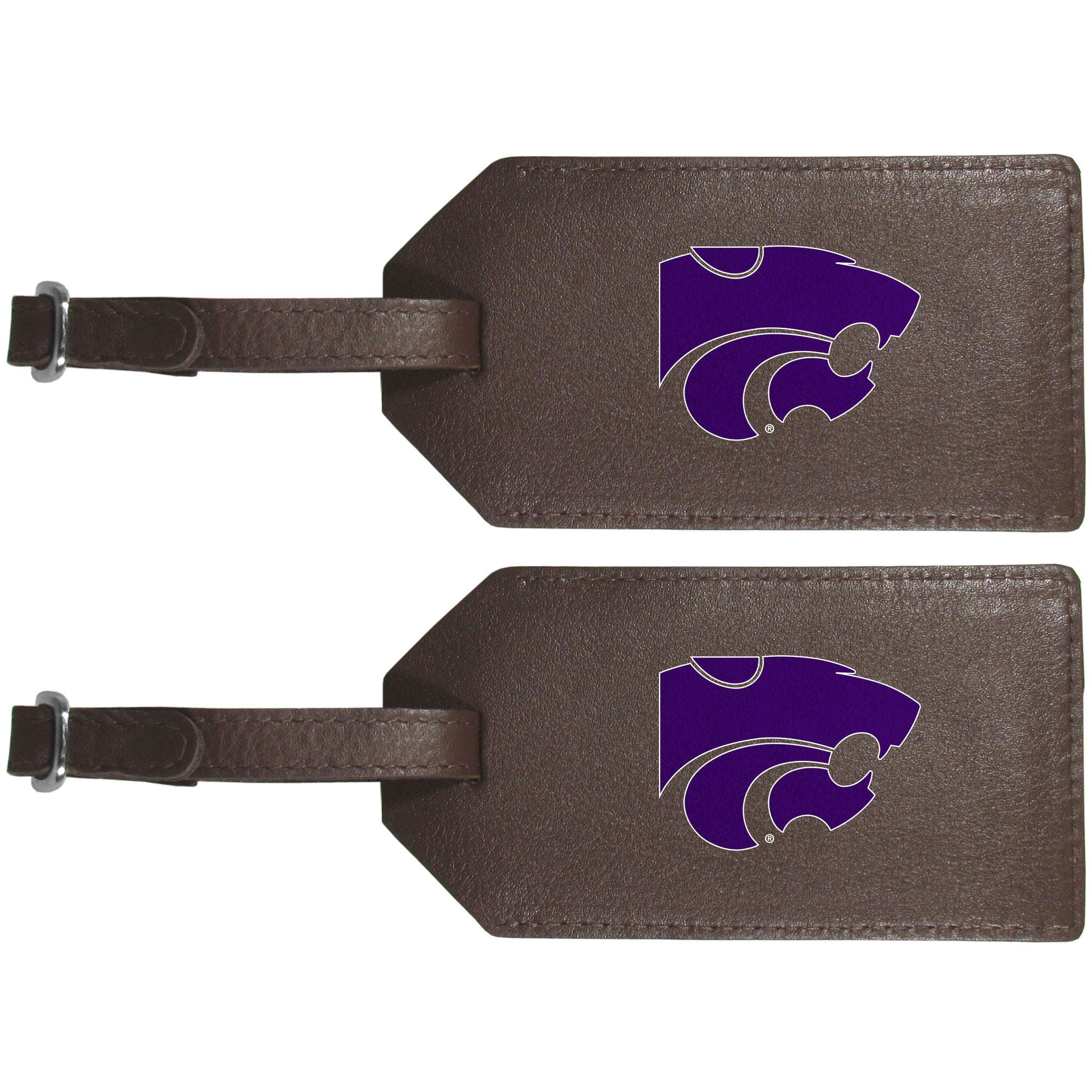 Kansas St. Wildcats Leather Luggage Strap, 2pk