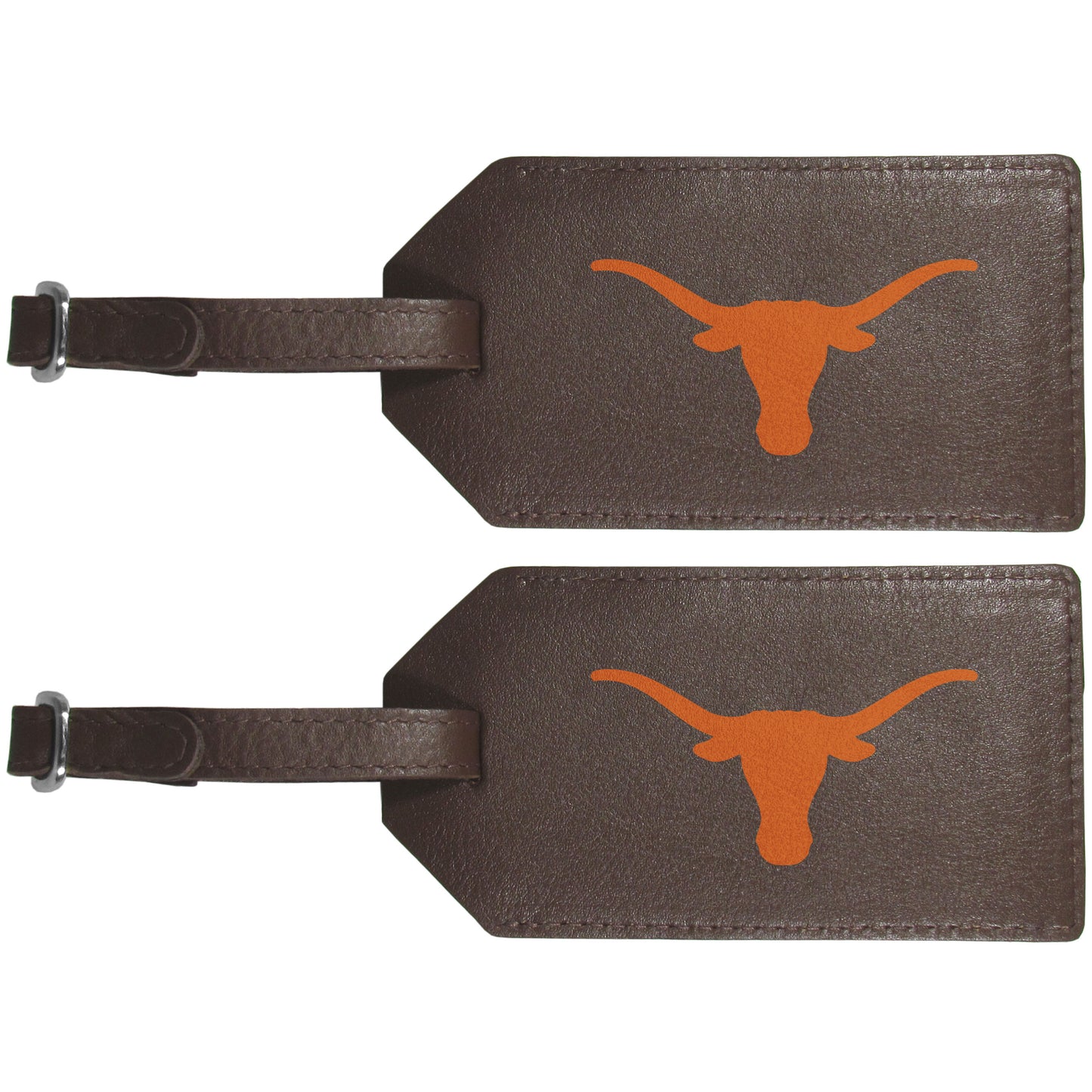 Texas Longhorns Leather Luggage Strap, 2pk