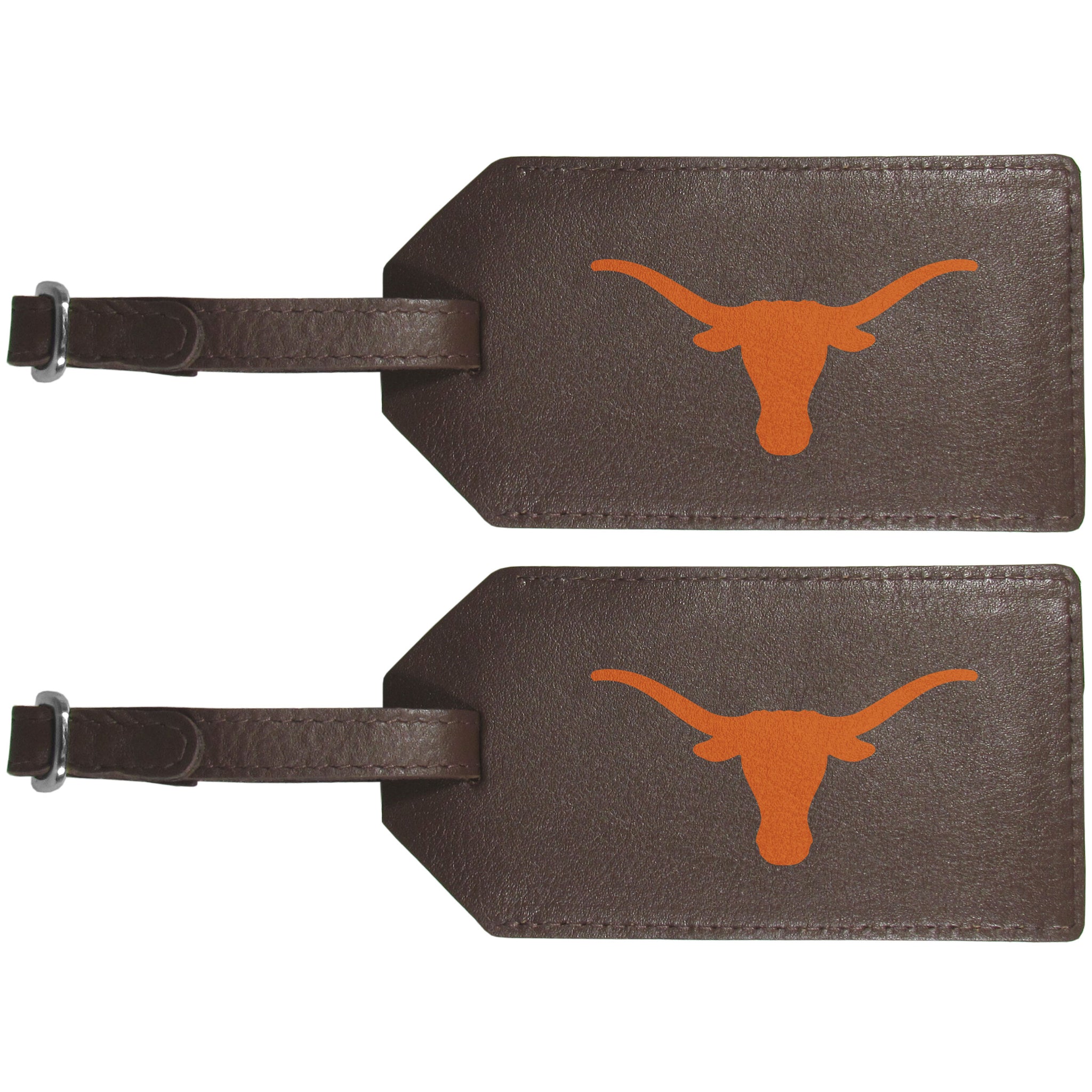 Texas Longhorns Leather Luggage Strap, 2pk