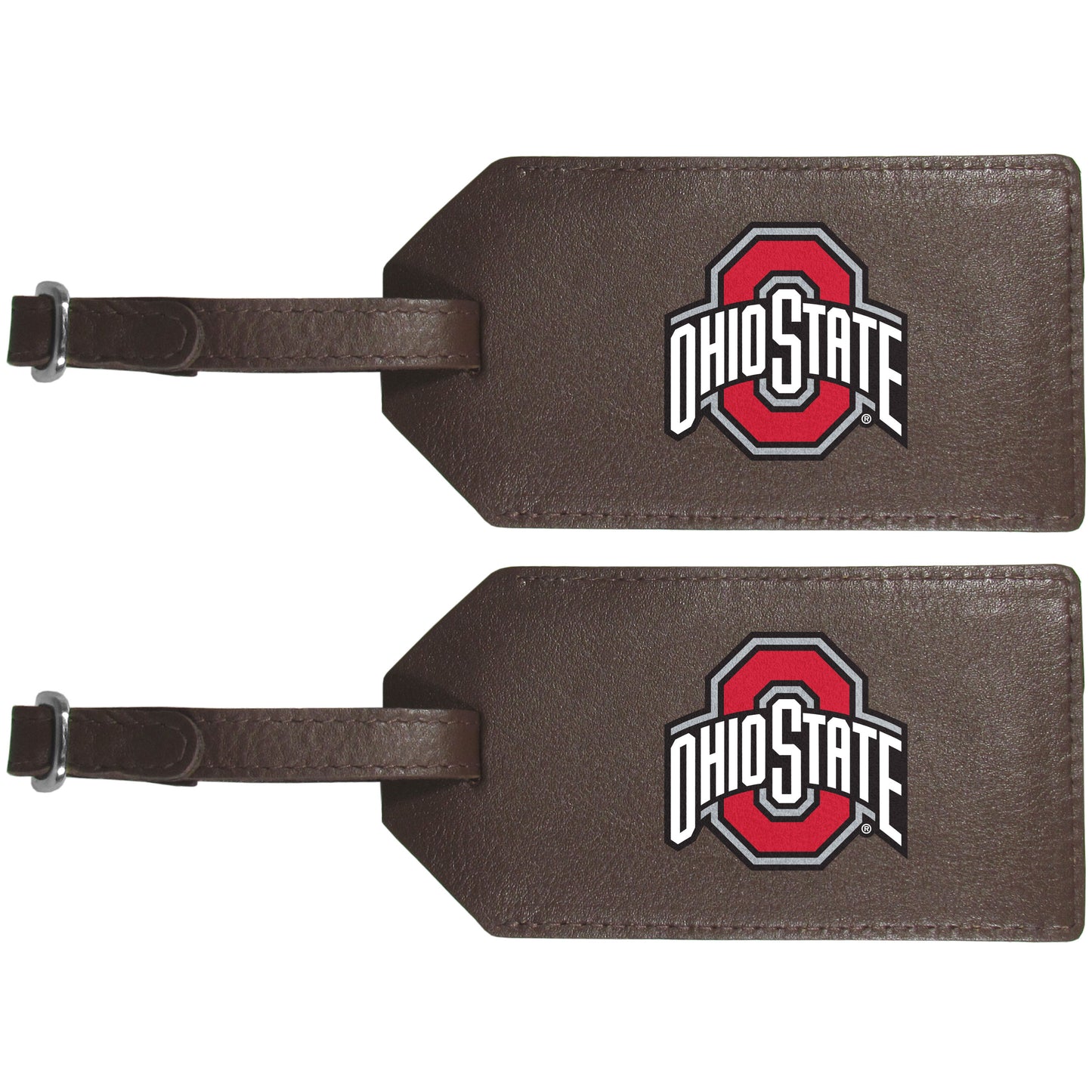 Ohio St. Buckeyes Leather Luggage Strap, 2pk