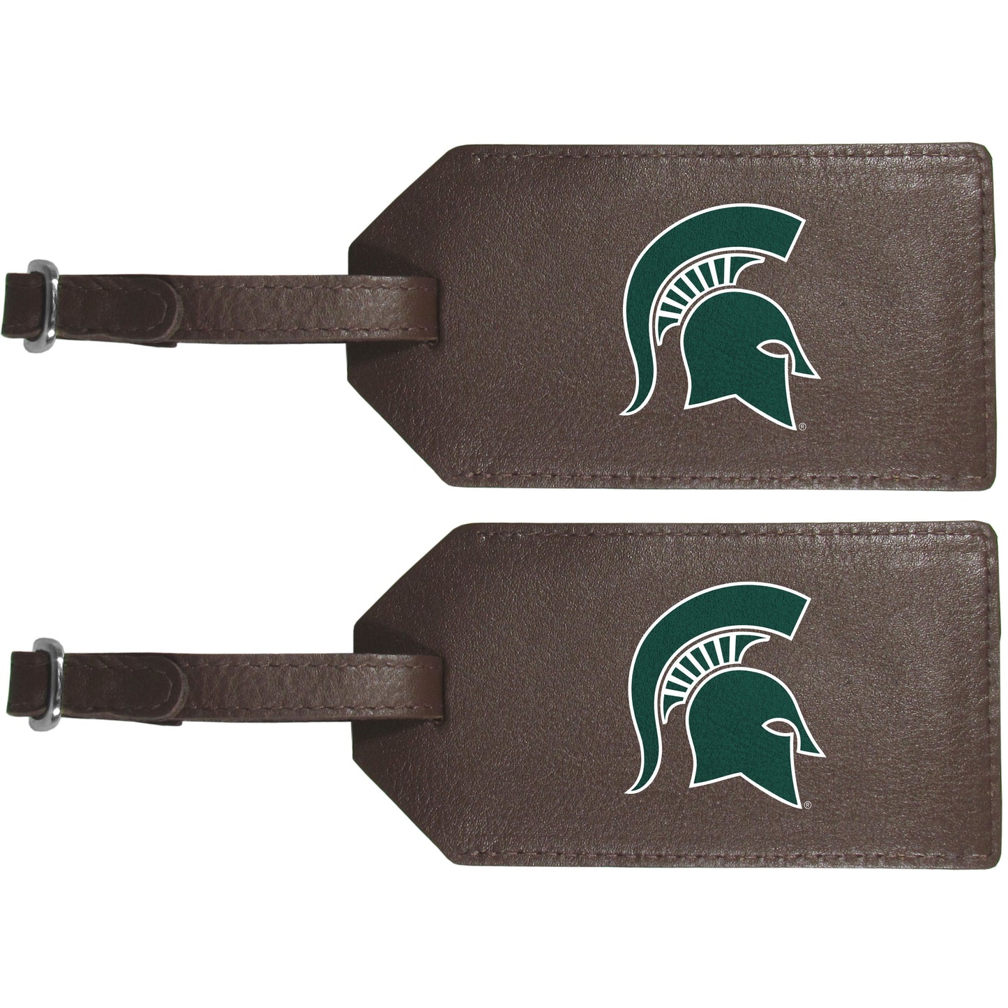 Michigan St. Spartans Leather Luggage Strap, 2pk