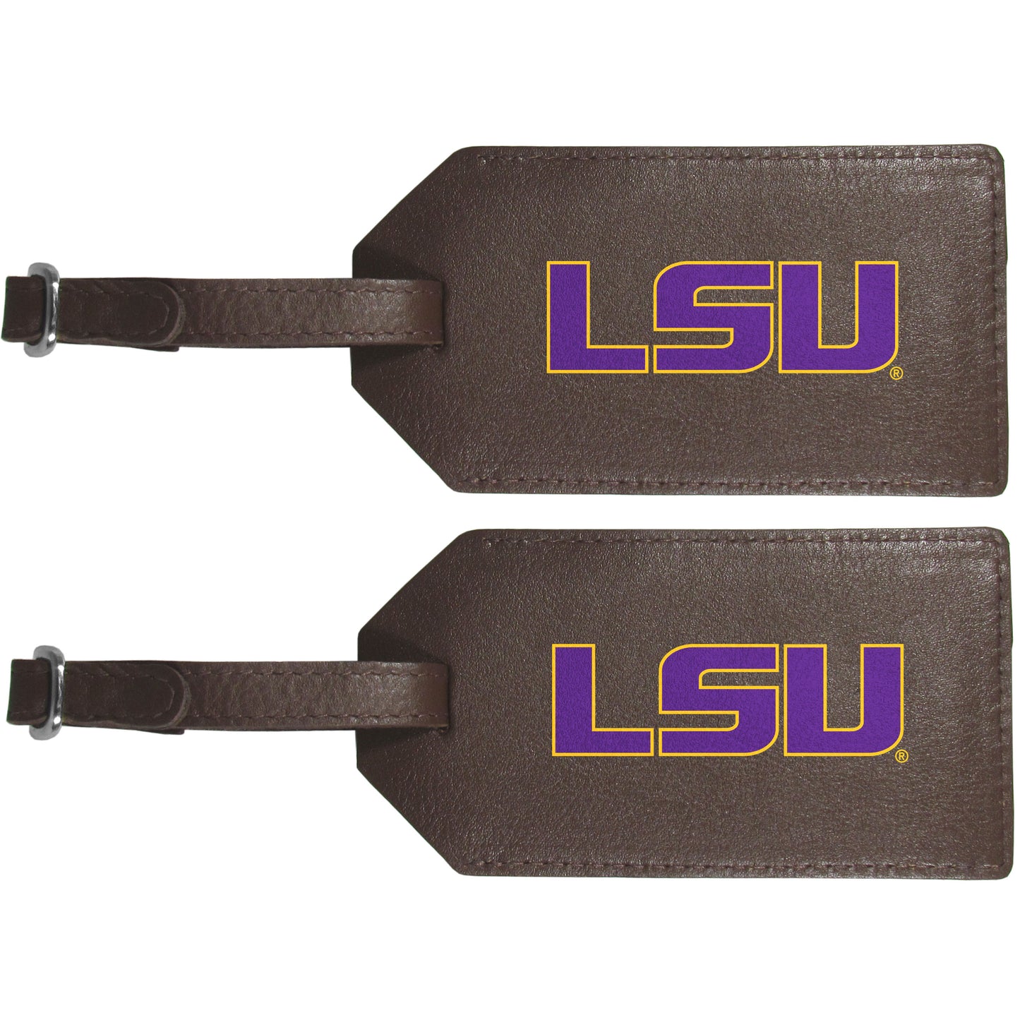 LSU Tigers Leather Luggage Strap, 2pk