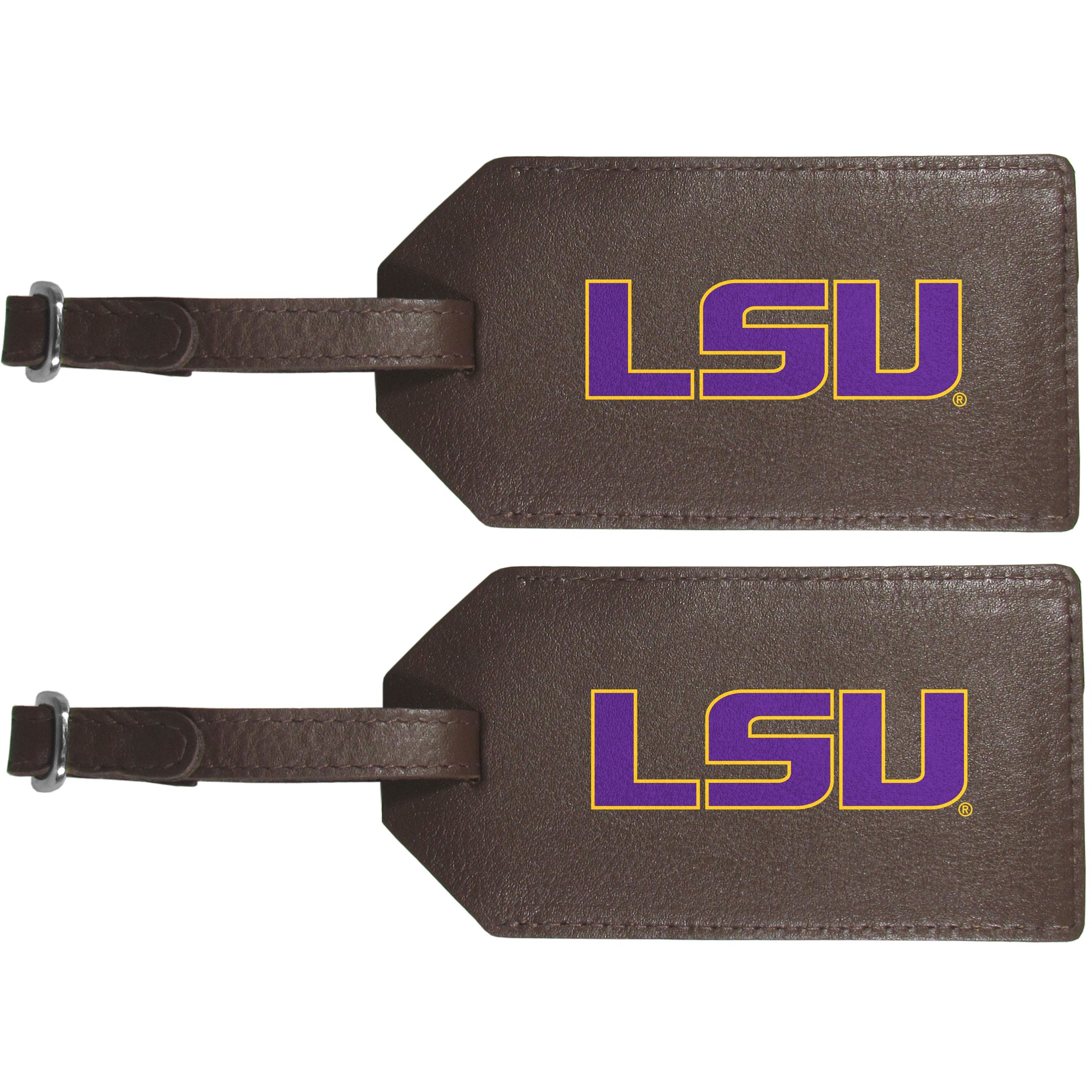 LSU Tigers Leather Luggage Strap, 2pk