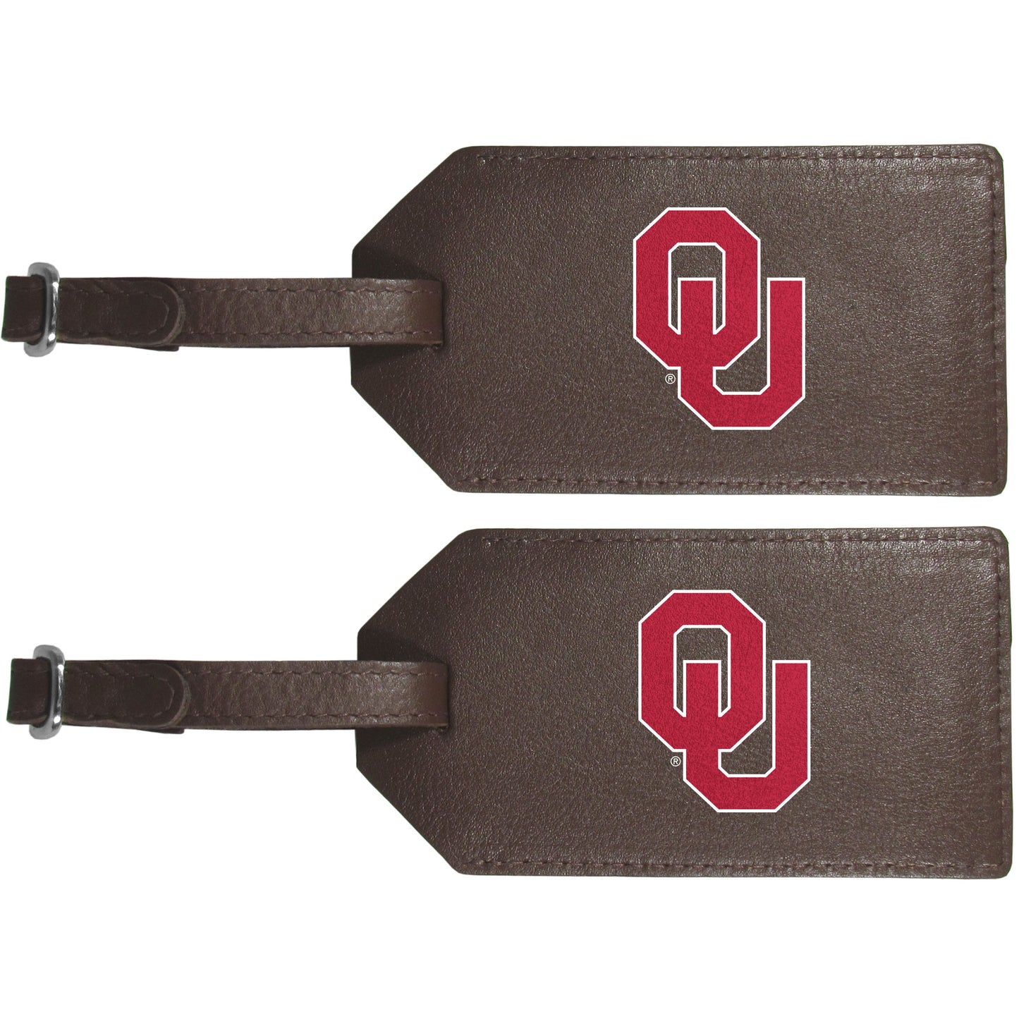 Oklahoma Sooners Leather Luggage Strap, 2pk
