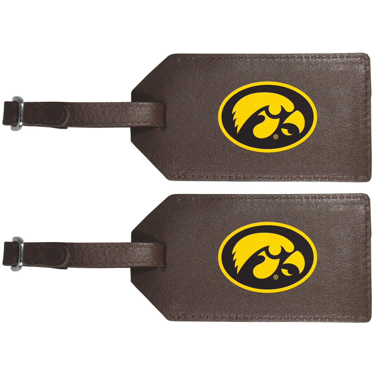 Iowa Hawkeyes Leather Luggage Strap, 2pk