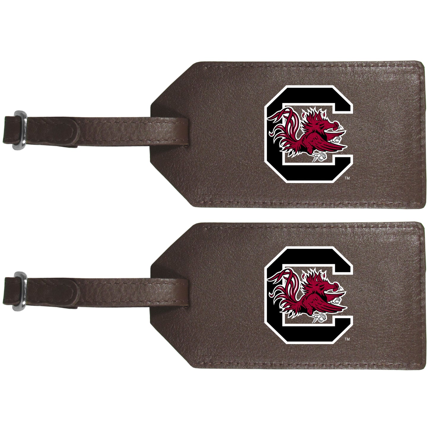 S. Carolina Gamecocks Leather Luggage Strap, 2pk
