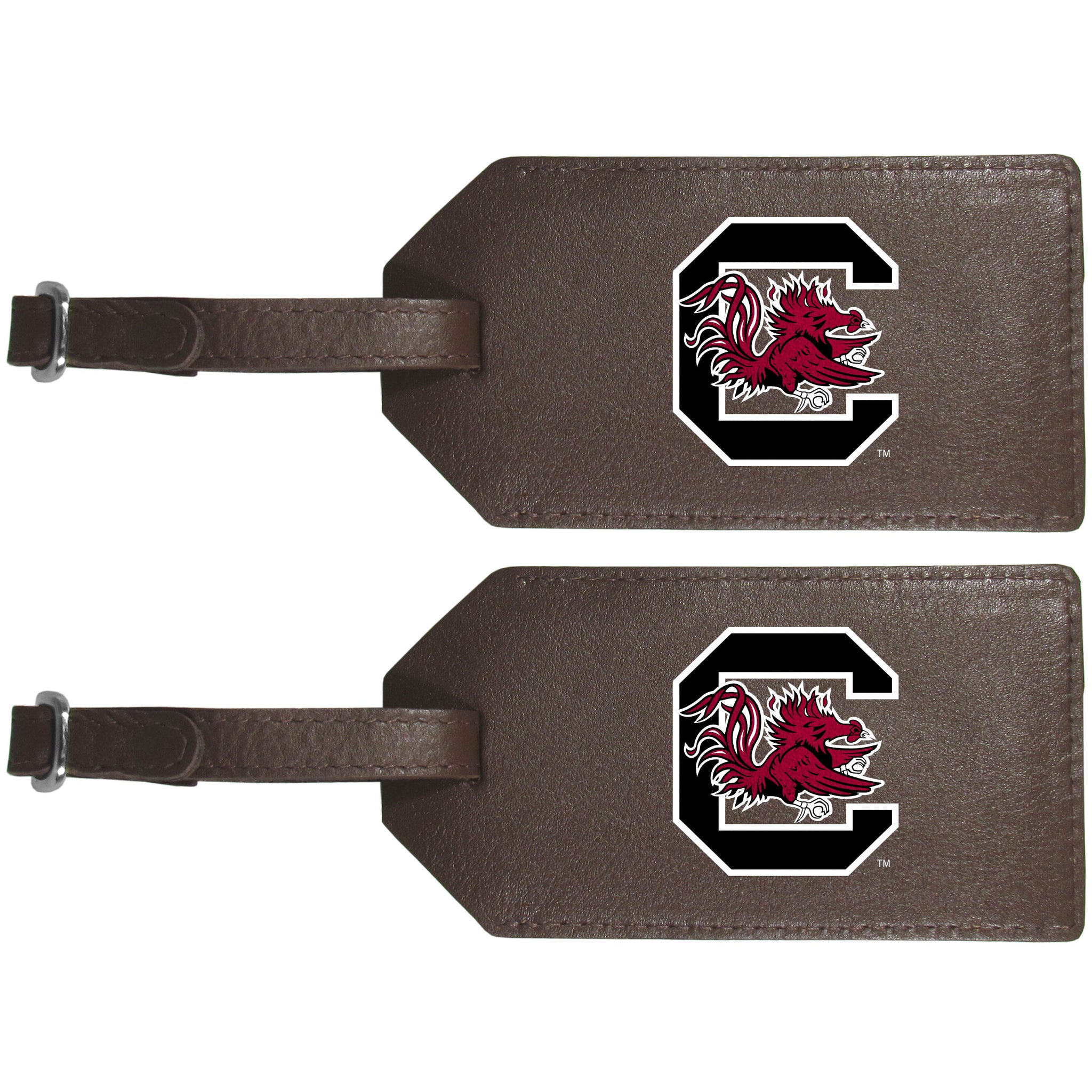 S. Carolina Gamecocks Leather Luggage Strap, 2pk