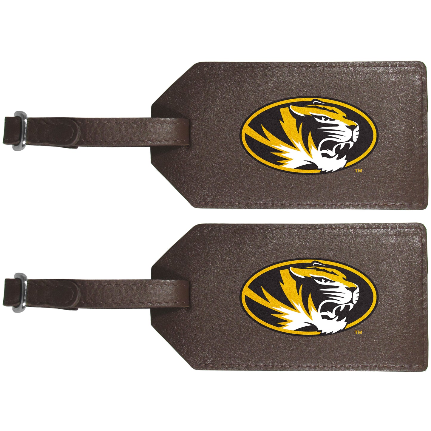 Missouri Tigers Leather Luggage Strap, 2pk