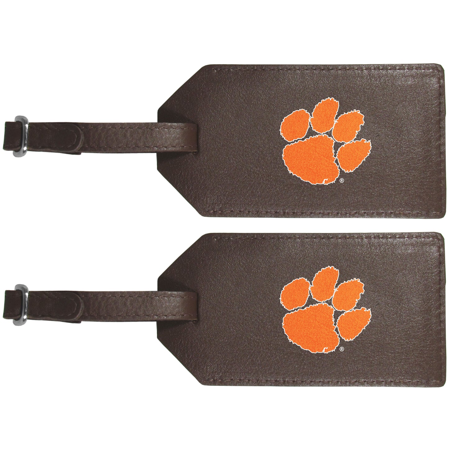 Clemson Tigers Leather Luggage Strap, 2pk