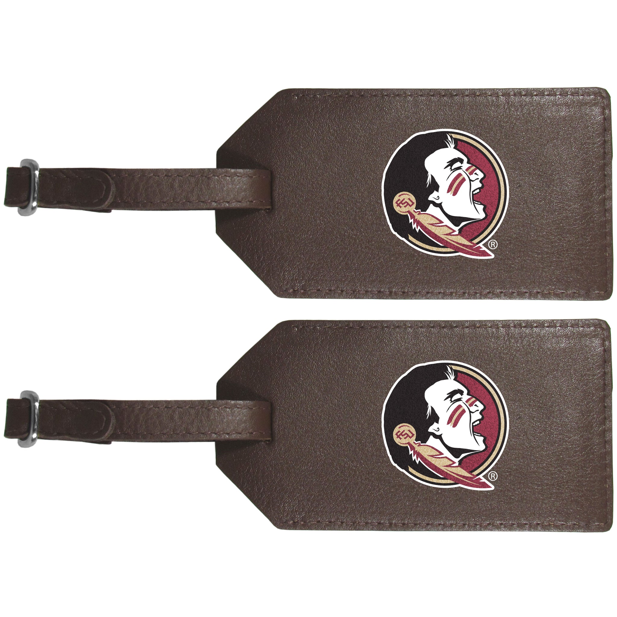 Florida St. Seminoles Leather Luggage Strap, 2pk