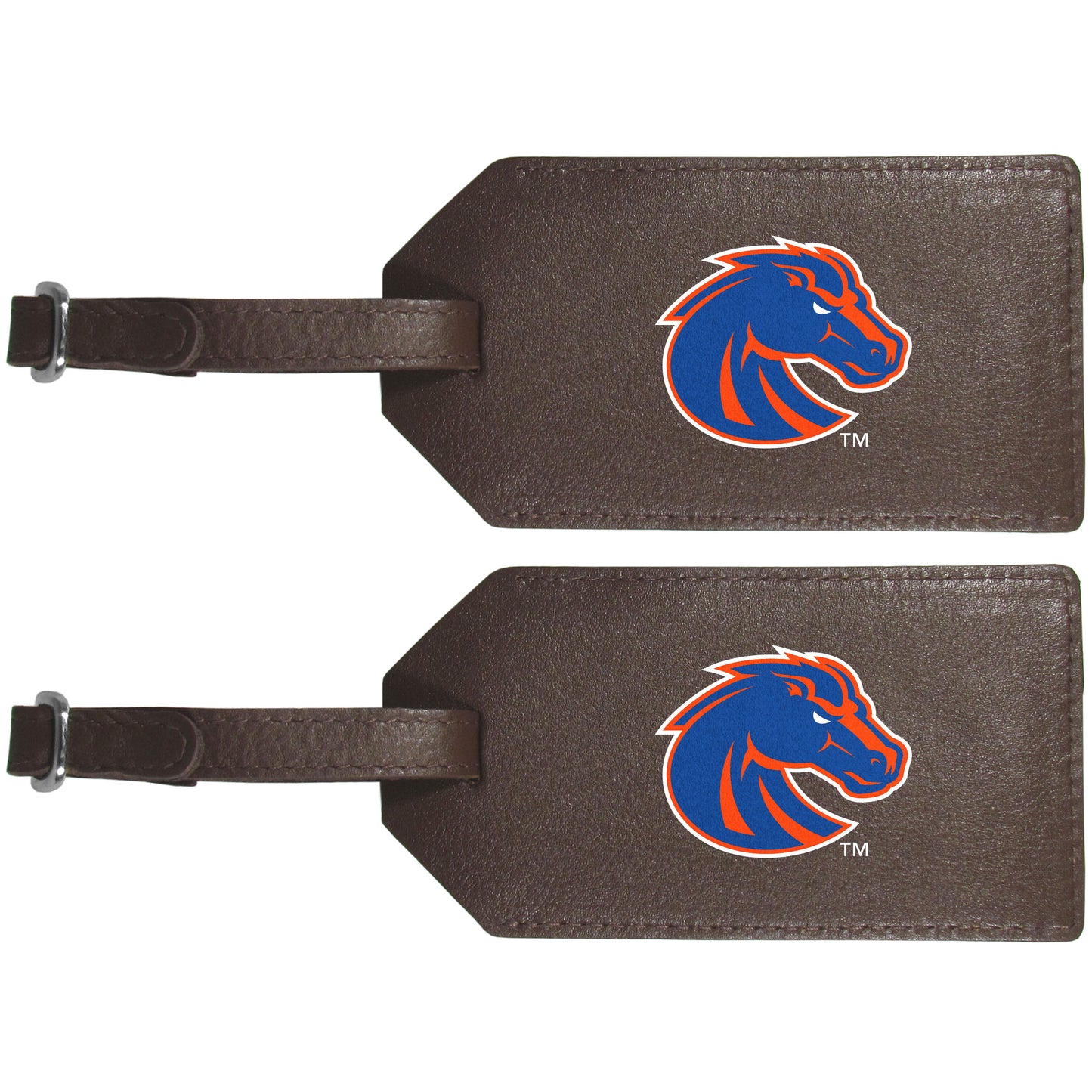 Boise St. Broncos Leather Luggage Strap, 2pk