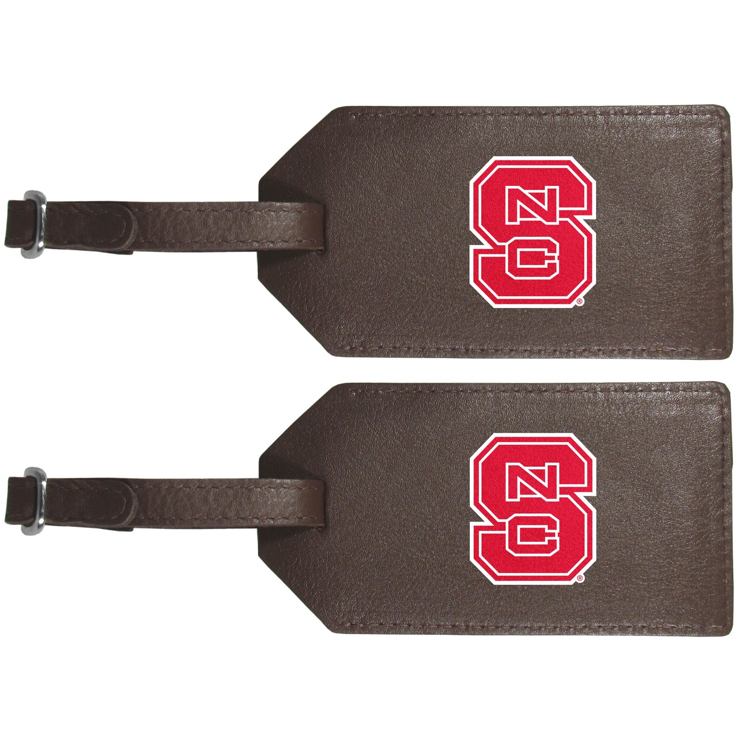 N. Carolina St. Wolfpack Leather Luggage Strap, 2pk