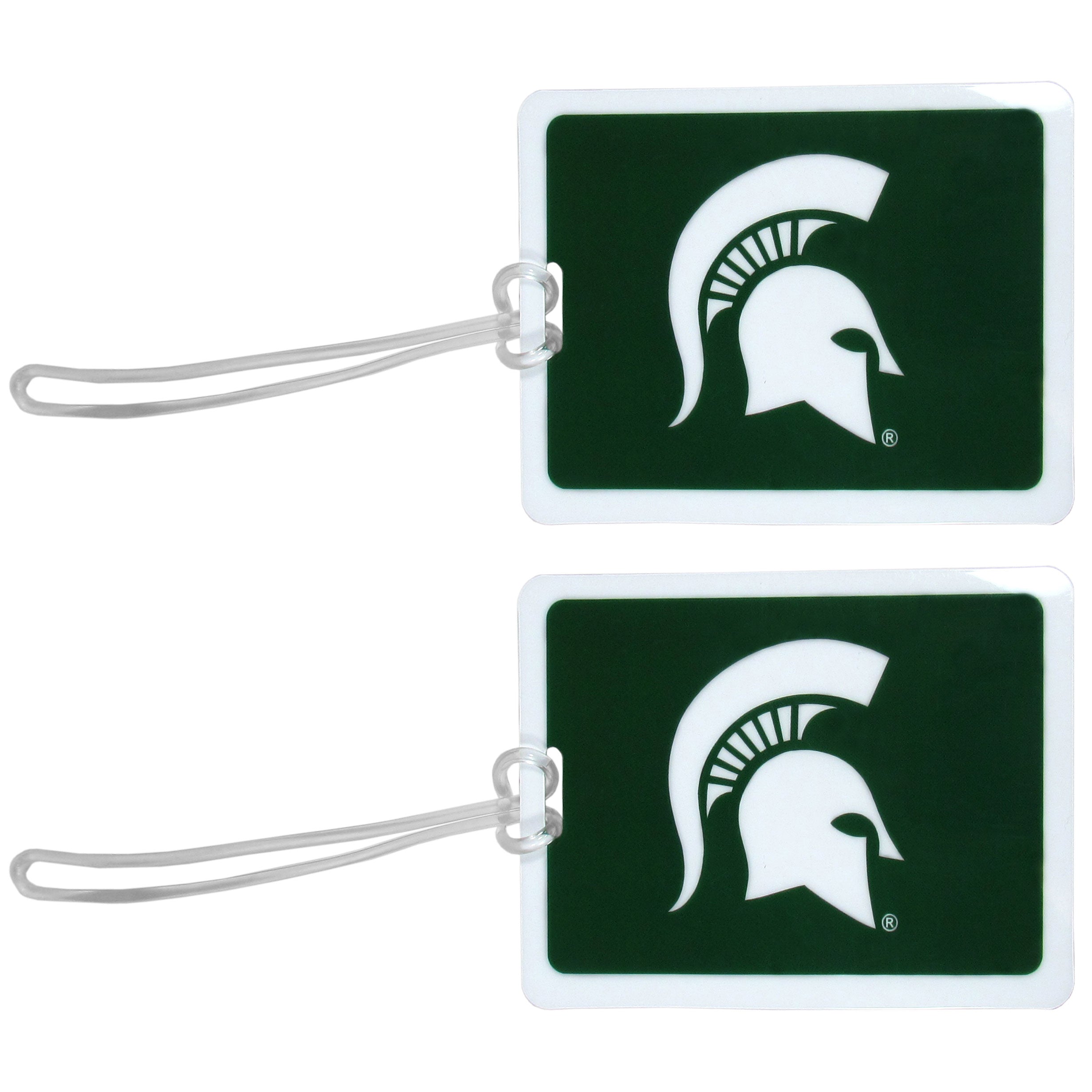 Michigan St. Spartans Vinyl Luggage Tag 2pk
