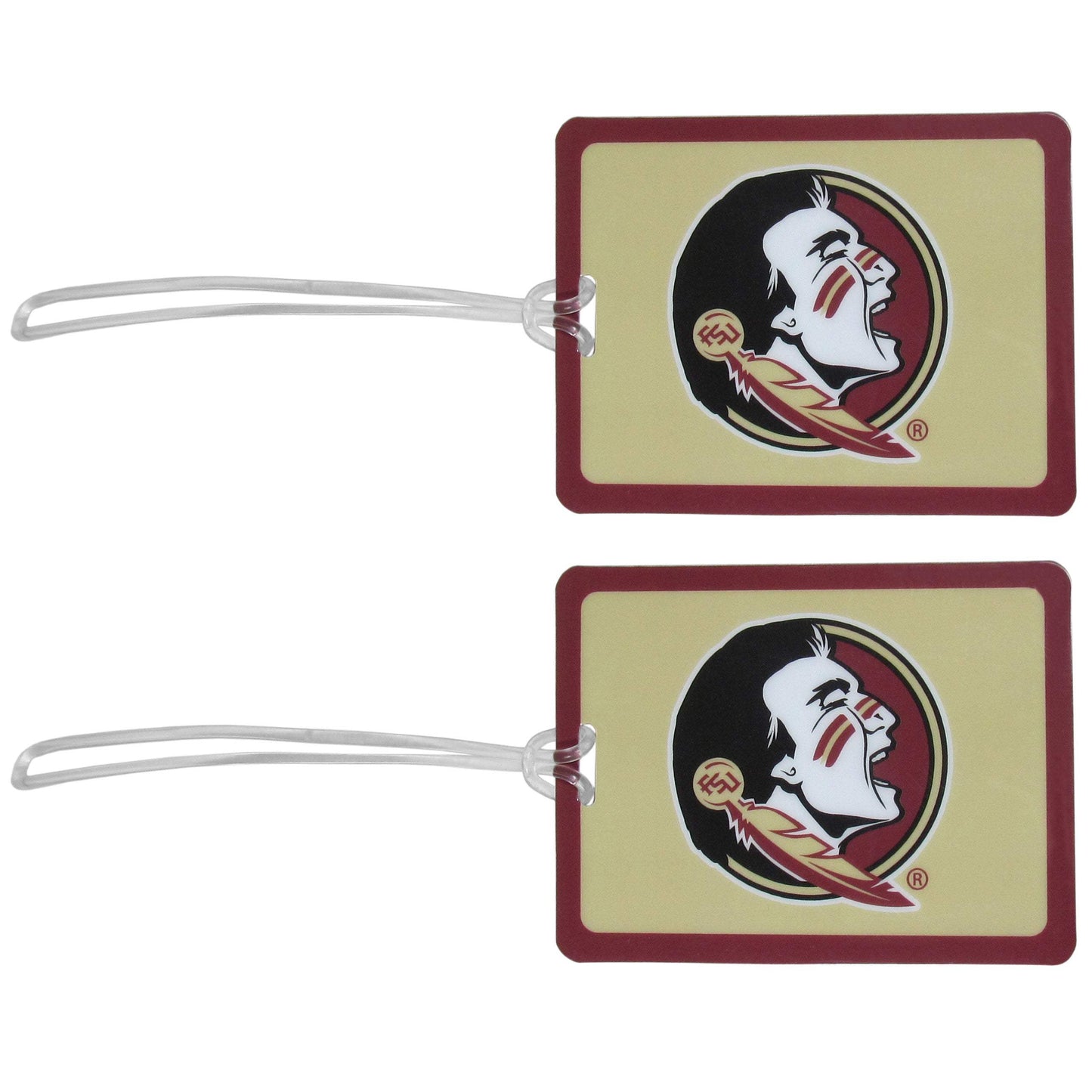 Florida St. Seminoles Vinyl Luggage Tag, 2pk - Florida St. Seminoles - Flyclothing LLC