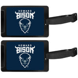 Howard University Bison Luggage Tag 2 pk