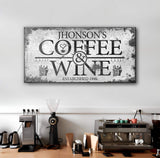 Coffee and Wine Sign - Tailored Canvases - Flyclothing LLC