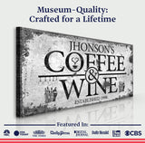 Coffee and Wine Sign - Tailored Canvases - Flyclothing LLC
