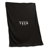 Horry-Georgetown Technical College Black Sweatshirt Blanket (Screened)