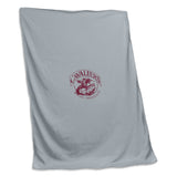 Walsh University Gray Sweatshirt Blanket (Screened) - Logo Brands - Flyclothing LLC