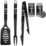 Tennessee Volunteers 3pc Black BBQ Tools w/Shakers