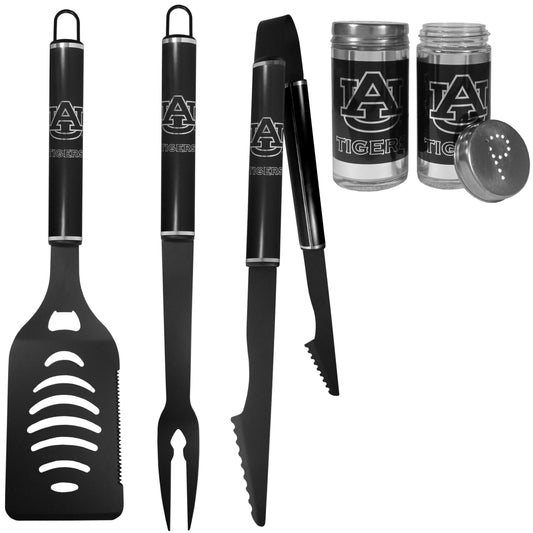 Auburn Tigers 3pc Black BBQ Tools w/Shakers - Auburn Tigers - Flyclothing LLC