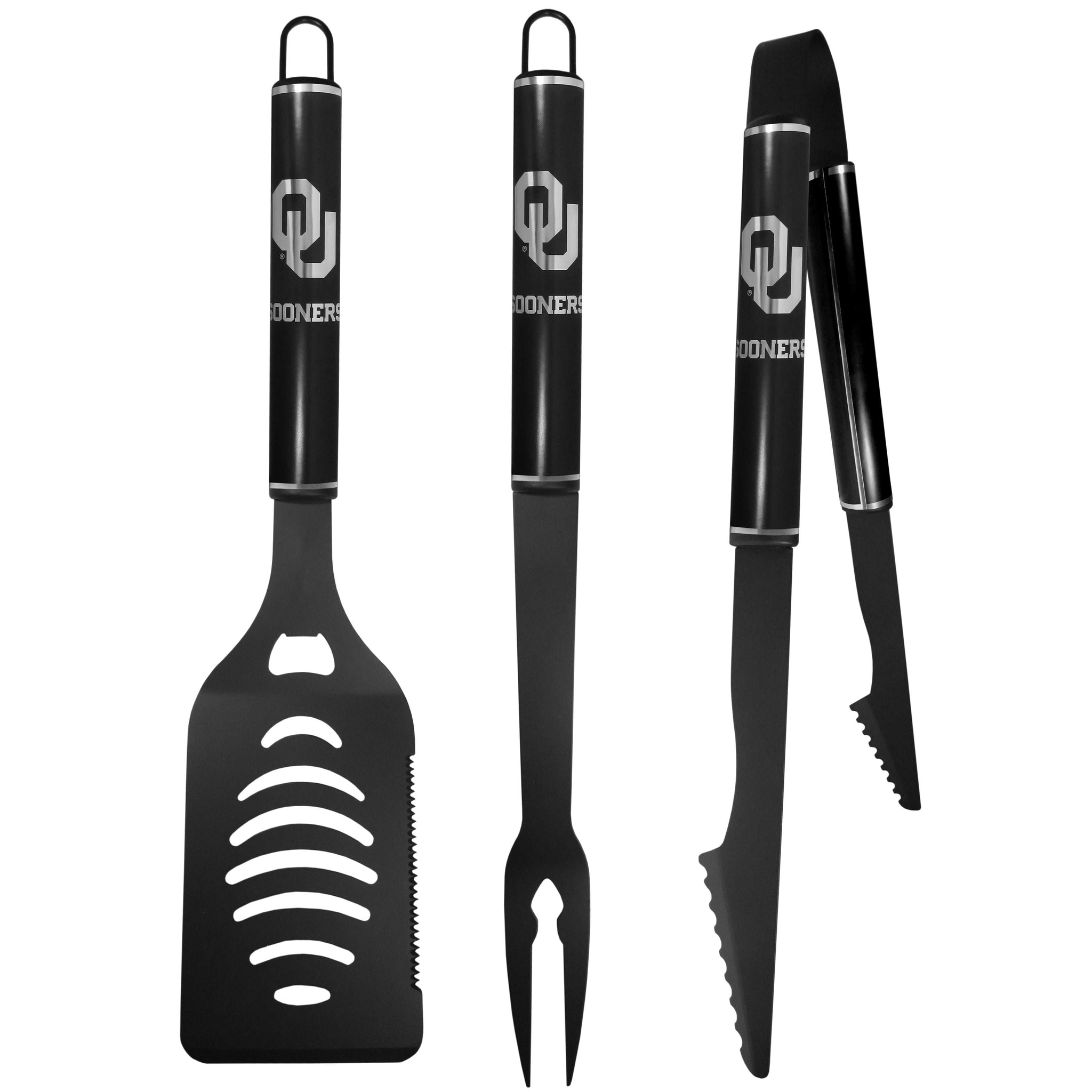 Oklahoma Sooners 3 pc Monochromatic BBQ Set - Oklahoma Sooners - Flyclothing LLC