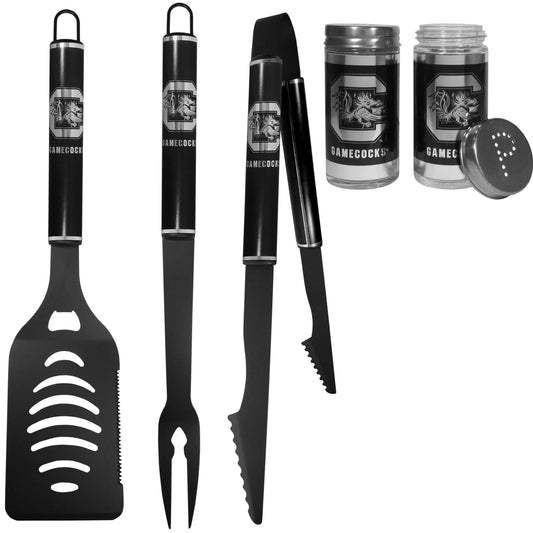 S. Carolina Gamecocks 3pc Black BBQ Tools w/Shakers - S. Carolina Gamecocks - Flyclothing LLC