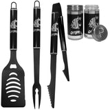Washington St. Cougars 3pc Black BBQ Tools w/Shakers - Washington St. Cougars - Flyclothing LLC