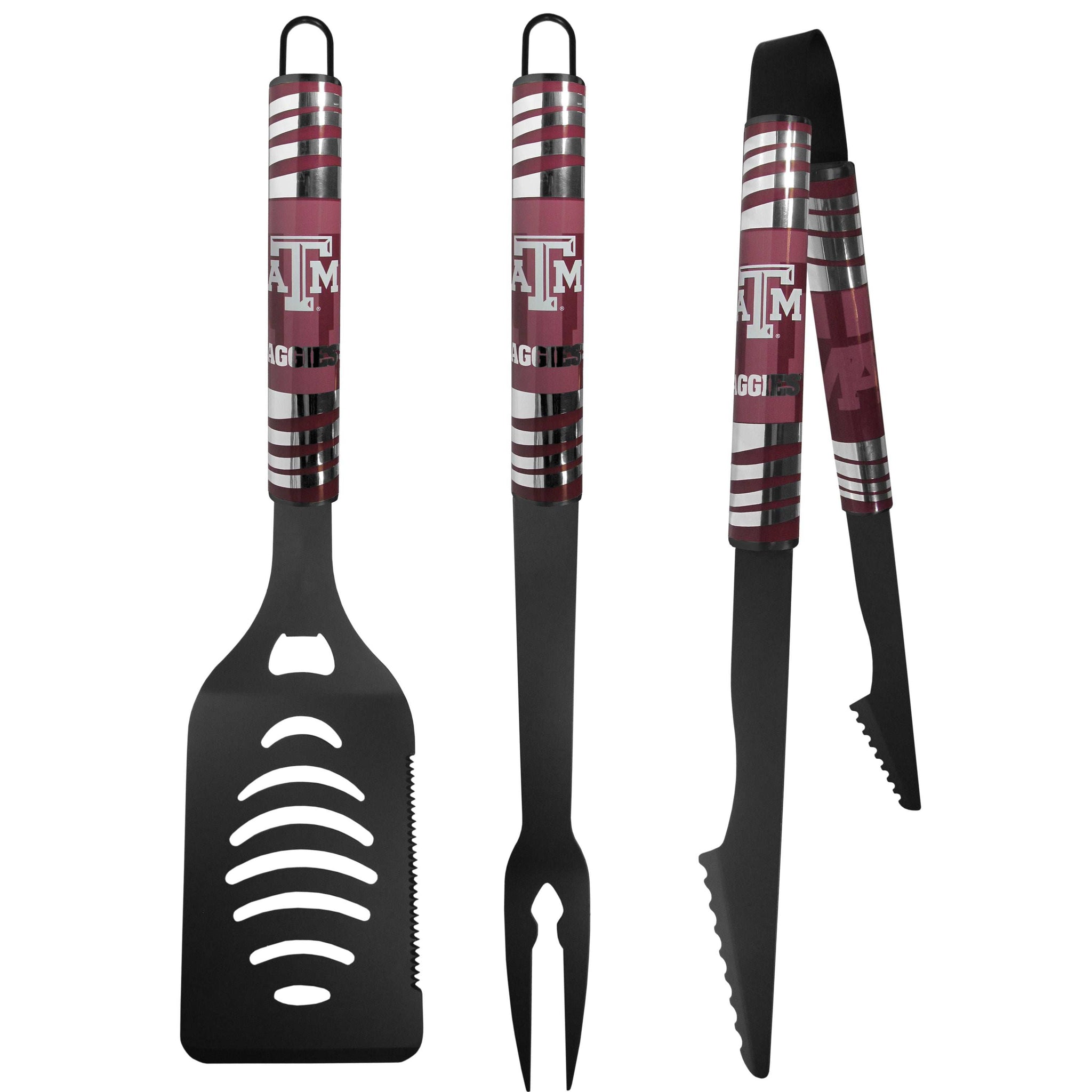 Texas A & M Aggies 3 pc Black Tailgater BBQ Set - Texas A&M - Flyclothing LLC