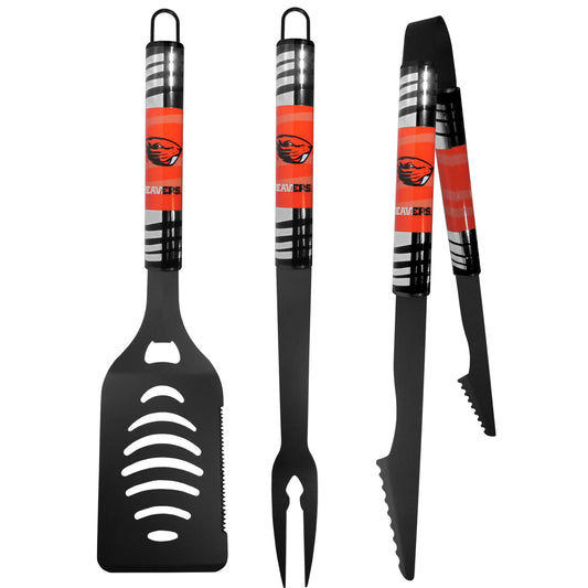 Oregon St. Beavers 3 pc Black Tailgater BBQ Set - Oregon St. Beavers - Flyclothing LLC