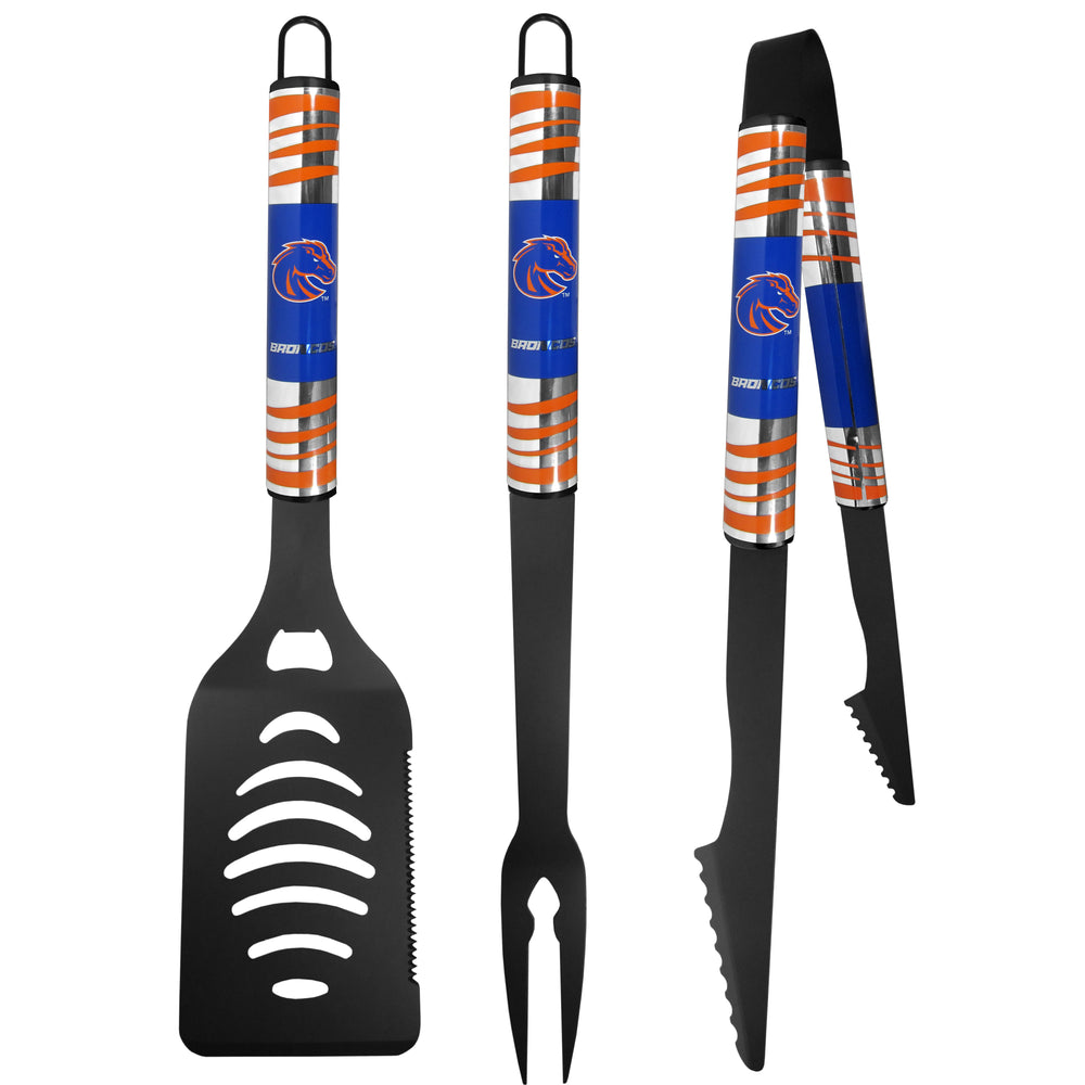 Boise St. Broncos 3 pc Black Tailgater BBQ Set