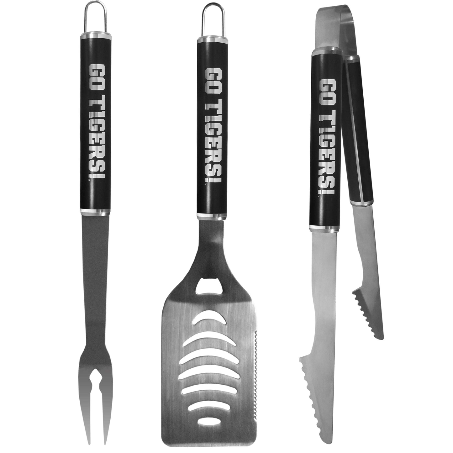 Clemson Tigers 3 pc Steel BBQ Set in Black - Clemson Tigers - Flyclothing LLC