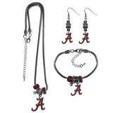 Arkansas Razorbacks Euro Bead Jewelry 3 piece Set - Arkansas Razorbacks